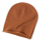 100% Cashmere Rolled edge winter hat.