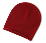 100% Cashmere Rolled edge winter hat.