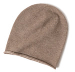 100% Cashmere Rolled edge winter hat.