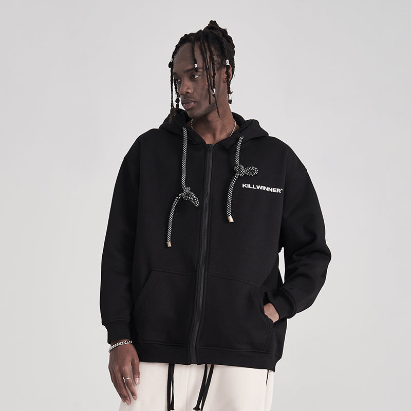 KW Unisex Cotton Zip Up Hoodies with Strings. – LARICIA-S