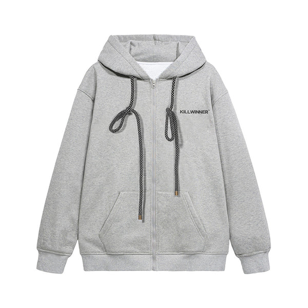 KW Unisex Cotton Zip Up Hoodies with Strings. – LARICIA-S